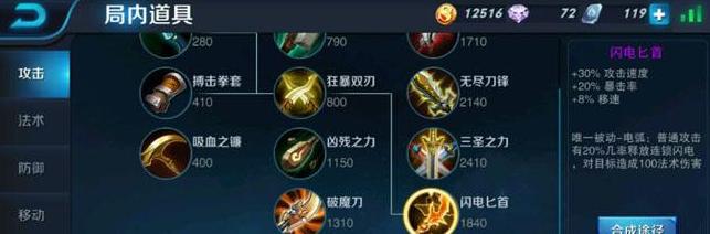 露娜核心出装与玩法解析（提升胜率的关键策略与技巧）