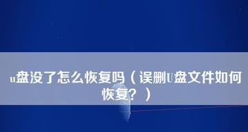 如何恢复以U盘删除的资料（有效方法帮助你找回重要数据）