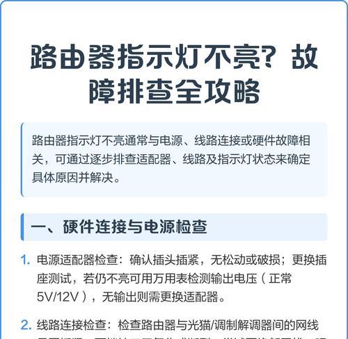 路由器故障检查方法是什么？如何判断路由器是否已经损坏？