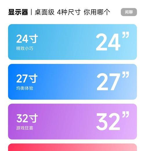 附显示器尺寸对比一览图，如何选择适合你的显示器（一图胜千言）